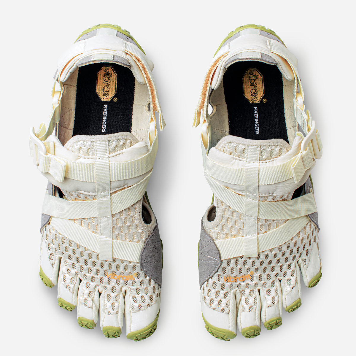 Breezandal Women's Ivory and Green, Megagrip sole for dry and wet surfaces