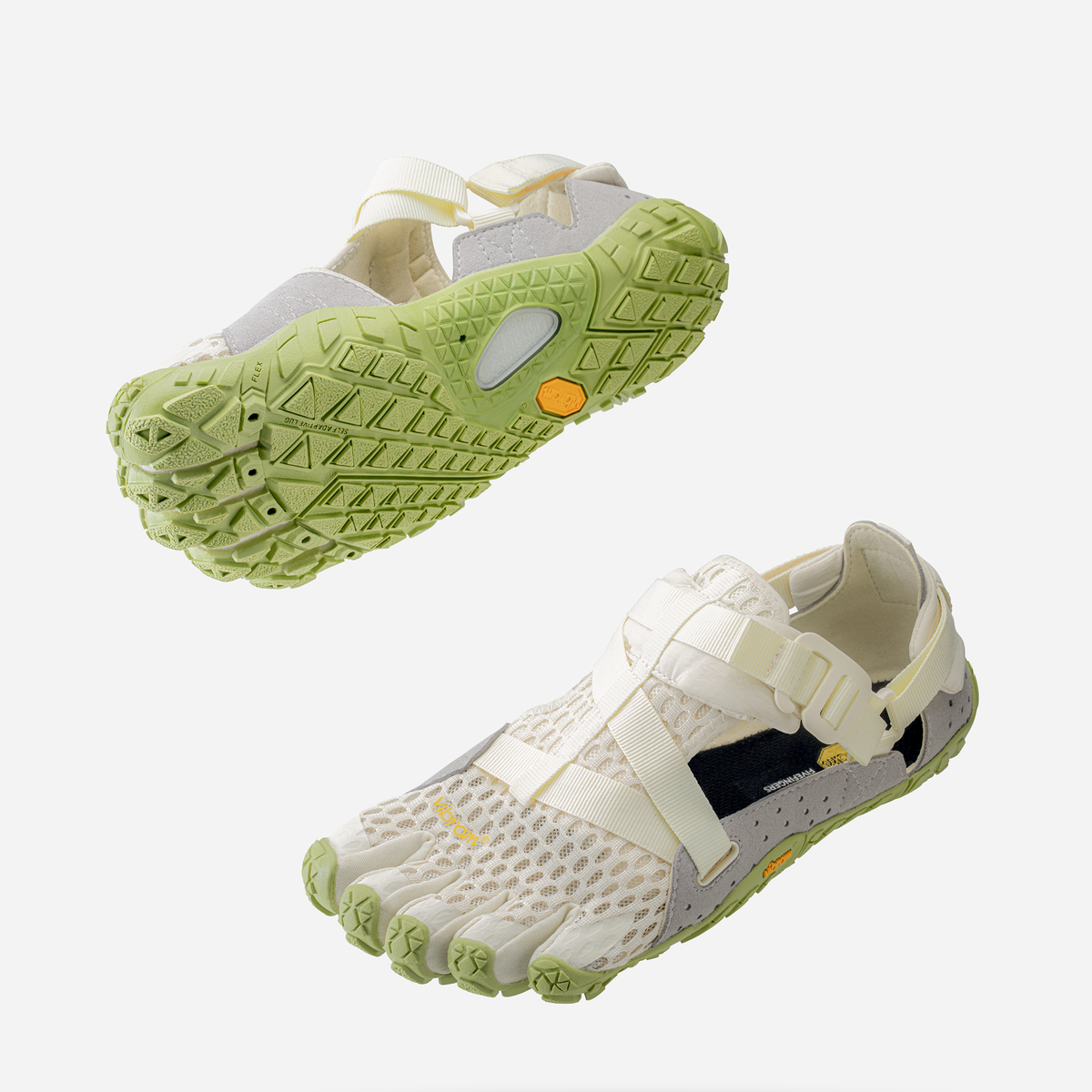 Breezandal Men's Ivory and Green, several views of the model