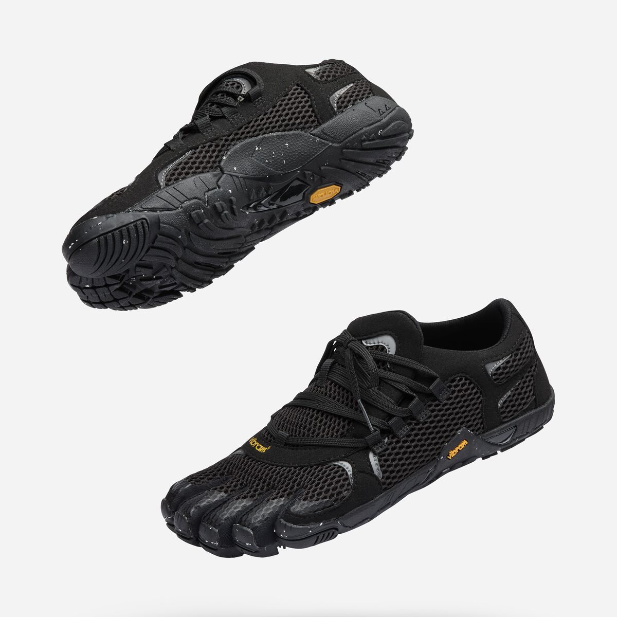Roadaround 2 Women's Reflective Black, five-toe sneaker with separated toes