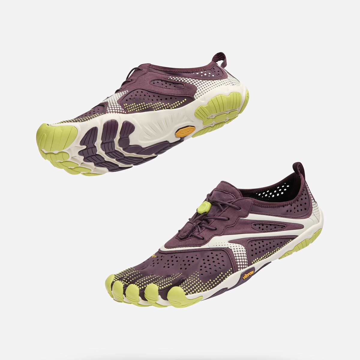 V-Run Black and Plum, thin sole for ground feel