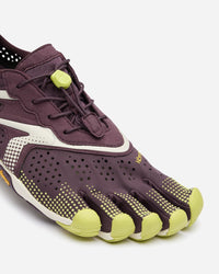 Pair of V-Run Black and Plum, minimalist running shoe