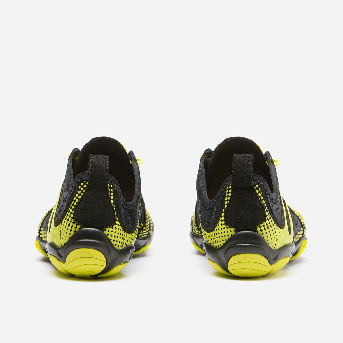V-Run Black and Lemon Green, zero drop and five toe pockets