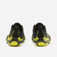 V-Run Black and Lemon Green, zero drop and five toe pockets