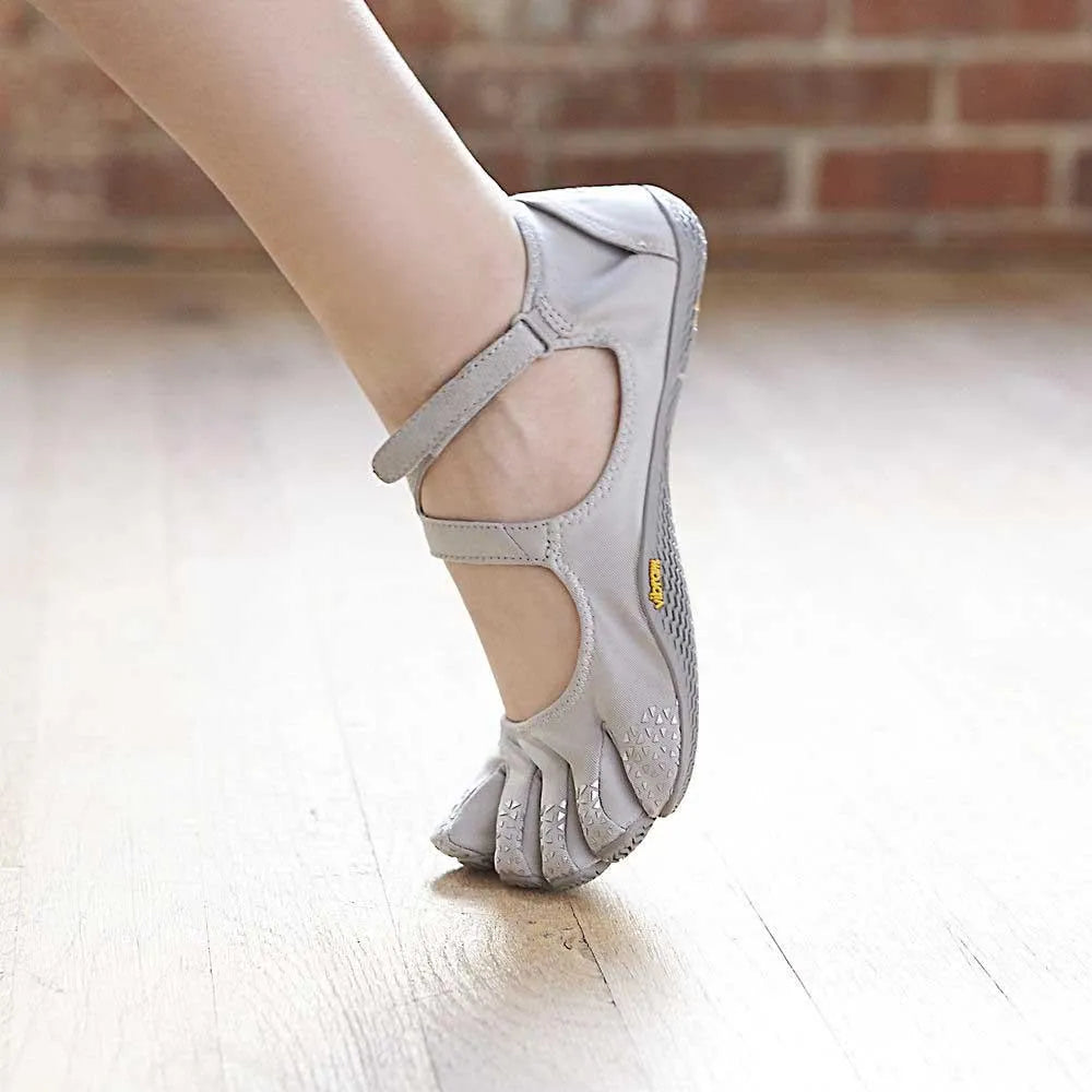 Pair of V-Soul Women's Pearl Grey, breathable stretch upper